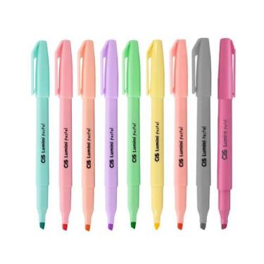 Imagem de Kit Marca Texto Cis Lumini 09 Cores Pastel (Todas as Cores)