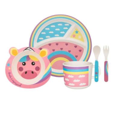 Imagem de Conjunto Prato Infantil Ursinho Kit Refeição Infantil - A.R Variedades