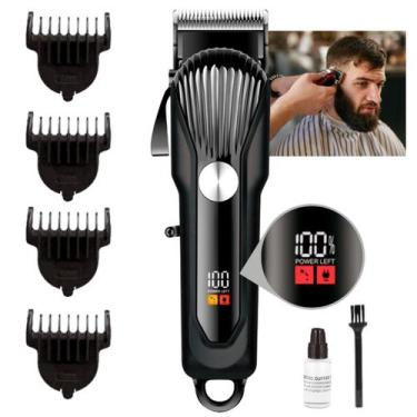 Imagem de Maquina De Corta Cabelo Barbeador Recarregável Com Visor Lcd - B-MAX