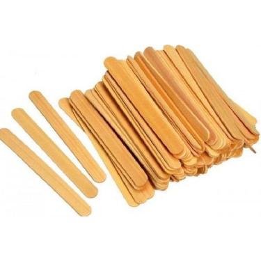 Imagem de Espátula Palito Largo de Madeira para Depilação - 100 unidades - SANTA
