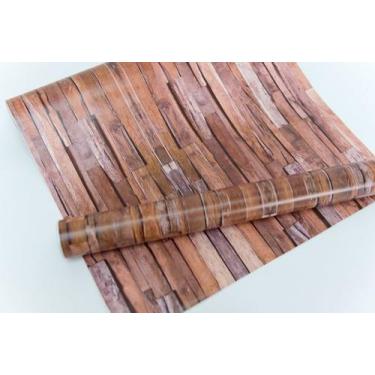 Imagem de Papel Adesivo Contact De Parede Madeira Mosaico 45 Cm x 5 Metros - Fil