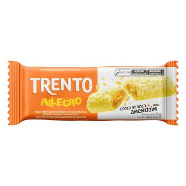 Imagem de Trento Wafer Chocolate Branco com Amendoim Allegro 26g