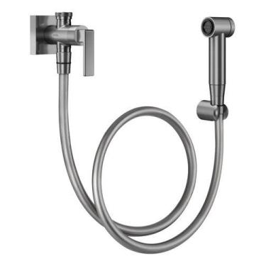 Imagem de Ducha Higiênica Registro e Derivação Docol Stillo Grafite Escovado