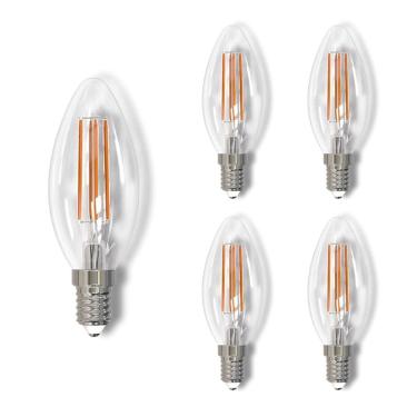 Imagem de Lâmpada Led Filamento Avant Clear Vela 4W 6500k E14 5 Und
