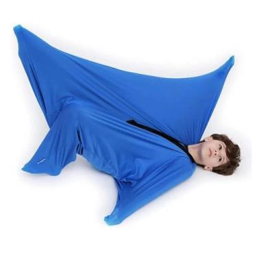 Imagem de Meias sensoriais elásticas, meias elásticas de corpo inteiro, meias de compressão elásticas para autismo, terapia calmante para crianças/adultos(Blue,S/Small)