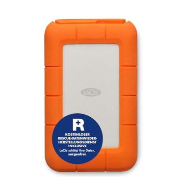 Imagem de LaCie Disco rígido externo portátil, USB-C, 5 TB, queda, choque, poeira, chuva, para Mac e PC (STFR5000800)