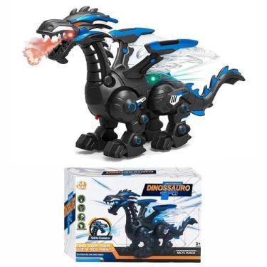 Imagem de Dinossauro Mecânico Com Movimento Sons E Luzes Que Solta Fumaça Brinqu