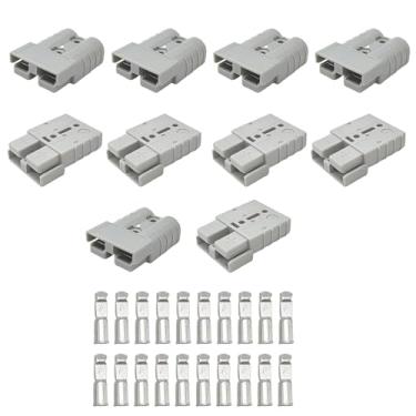 Imagem de Conector Anderson de 10 peças, 50 Amp 6 AWG, desconexão rápida, 12-36 V, cabos jumper de conexão rápida, terminal de bateria para carro, quadriciclo, elevadores, motores, reboque, guincho de reboque