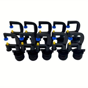 Imagem de WOVSTNOV 10 conjuntos de gotejadores de irrigação com fluxo de micro pulverização de 1,27 cm, micro sistema de irrigação por gotejamento micro - cabeça de pulverização antientupimento, dispositivo de