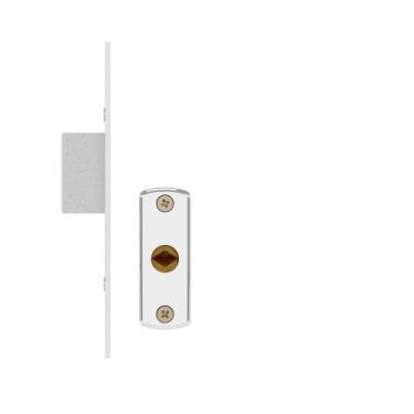 Imagem de Trava Tetra Inox Perfil Estreito Pado 22mm Roseta Cromado, Cinza