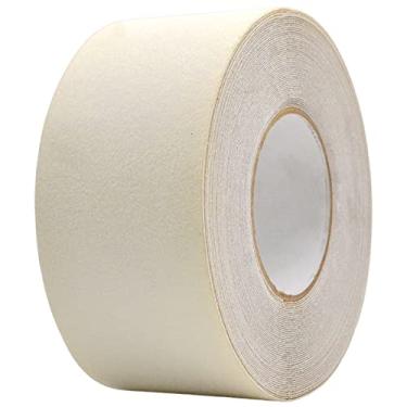 Imagem de Fita antiderrapante MAT Safe Step, branca - 7,6 cm x 20 m. Rolo antiderrapante para escadas, fita de tração à prova de clima interno/externo com óxido de alumínio de 60 grãos