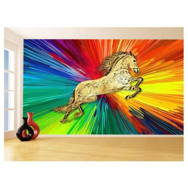 Imagem de Papel De Parede 3D Animais Pop Art Cavalo Cores 3,5M Pxa312