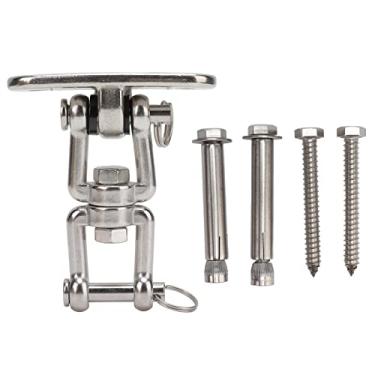 Imagem de Kit de suspensão de rede rotação de 360 ​​graus conjunto de hardware de gancho de aço inoxidável para casa jardim ao ar livre cadeira de balanço cadeira de rede