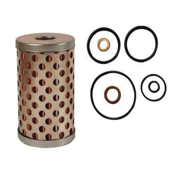 Imagem de Adequado para modelos clássicos, filtro de óleo de substituição adequado para modelos Royal Enfield Classic 350 e 500cc, kit de filtro de óleo EZ com arruelas de esmagamento e anéis de vedação para