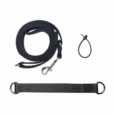 Imagem de HORUCE Corda de reboque de bicicleta ajustável para crianças - Alça de tração universal para bicicleta e reboque para assistência dos pais - chumbo de nylon durável com fácil instalação de clipe, alça