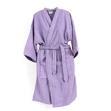 Imagem de ROUPÃO DE BANHO ATOALHADO ADULTO 100% ALGODÃO LILAS Tam. GG