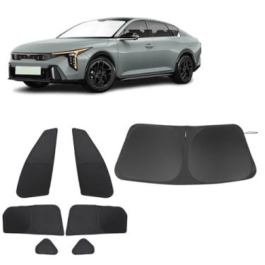 Imagem de Fannyc Para-brisa Para-brisa Carro Para-brisa Dobrável Cobertura Completa Personalizada para Kia K4 2025 2026 Acessórios Cortinas de Janela de Carro Bloquear Sol Raios UV 7 Peças