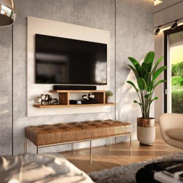 Imagem de Painel para TV Smart 32 Polegadas com Nicho Prateleira Sala Quarto Rei