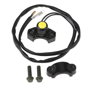 Imagem de Micro Traders Interruptor de buzina momentâneo de 7/20.3 cm para motocicletas, motocicletas, quadriciclos, esportes, sujeira, interruptor elétrico, motocicleta