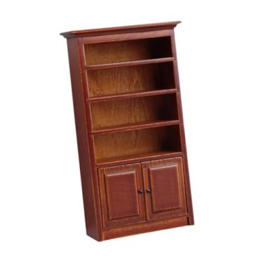 Imagem de Yunhgft Prateleira Decorativa para Casa de Bonecas em Escala 1:12, Mini Armário, Estante para Livros, Adereços para Fotografia de Cozinha.