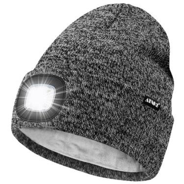 Imagem de Gorro iluminado por LED ATNKE USB recarregável 4 LED
