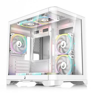 Imagem de Gabinete Gamer Rise Mode Glass Curvo, M-ATX, Lateral e Frente em Vidro