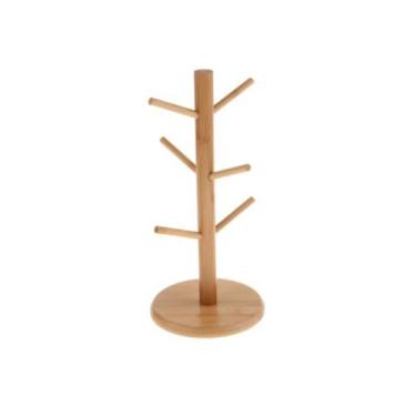 Imagem de Suporte Porta Xícaras E Canecas Em Bambu Ecokitchen 6 Ganchos - Casa H