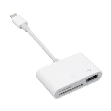 Imagem de Leitor de cartão de memória USB C 3 em 1, transferência de alta velocidade de 500 Mbs para câmera de celular, PC, laptop, com porta USB 3.0 e compartimentos para armazenamento de cartão de memória