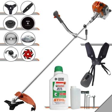 Imagem de Roçadeira Tekna Rl520acntk + 6 Facas + Escova + óleo Stihl