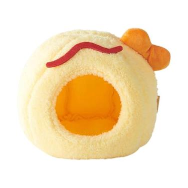 Imagem de Gralara para, cama aconchegante, abrigo espaçoso e à prova de intempéries, rede de lã macia para periquito e calopsita, Amarelo