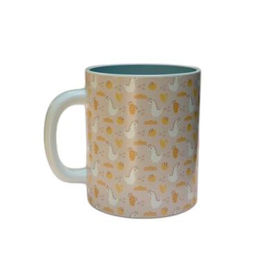 Imagem de Caneca Xícara de Café Porcelana Dinossauros 300ml Infantil