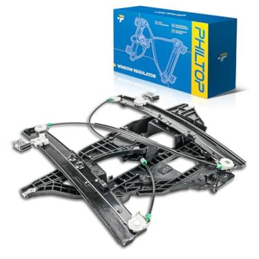 Imagem de PHILTOP Regulador de janela elétrica do lado do passageiro dianteiro direito 749-542 com motor compatível com Ford Expedition 2007-2017, Lincoln Navigator 2007-2017