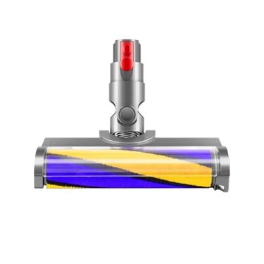 Imagem de Hujscufdjy Luz LED verde atualizada, cabeça de escova macia, acessórios para aspirador de pó, compatível com Dyson V6 V7 V8 V10 V11 V15 V10 Slim V12 Slim (V10 Slim 12 Slim)
