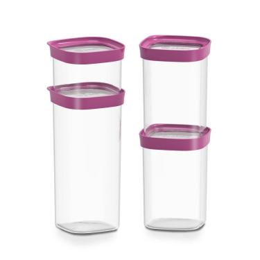 Imagem de Kit 4 Potes Hermético Para Macarrão E Mantimento Modulus 110