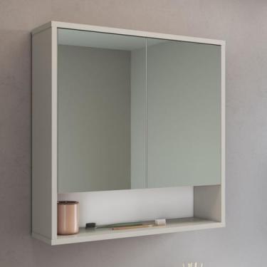 Imagem de Armário de Banheiro Aéreo 60cm com Espelho e 2 Portas Bari Art In Móve
