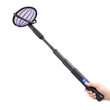 Imagem de Raquete Eletrica Mata Mosquito Pernilongo Mosca Inseto Bastao Recarreg