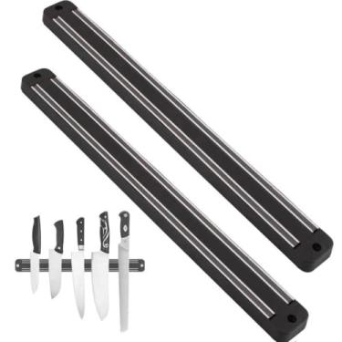 Imagem de Barra Magnética Organizadora Para Facas Cozinha Porta Ferramentas Escorredor De Louças Imã Suporte Pratico 30cm