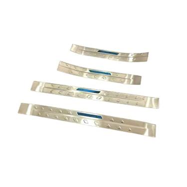 Imagem de GZBFTDH Protetor de entrada de porta de carro, para Toyota C-HR CHR 2018-2022 painéis de chute placa de desgaste 4 peças, aço inoxidável com tampa protetora de peitoril da porta do carro ABS, acessórios interiores automotivos