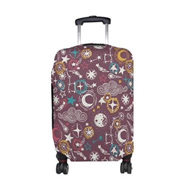 Imagem de U Life — Capa protetora de mala de viagem vintage estrelas do planeta estrelado, Multi,...