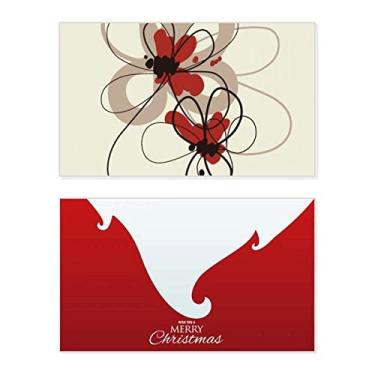 Imagem de Decoração de pintura de plantas de flores, feriado, feriado, cartão de felicitações, mensagem de Natal