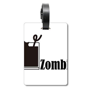 Imagem de Zombie Cocktail With The Word Zombie Mala de Zumbi Etiqueta de Bagagem Etiqueta para Bagagem