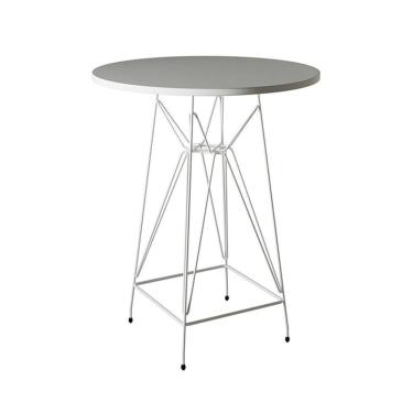 Imagem de Mesa Bistrô Alta 60Cm Branca Base Ferro Branco Cor: Branco