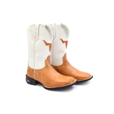 Imagem de Bota Texana Cano Longo Em Couro Bico Quadrado - Carrero Boots