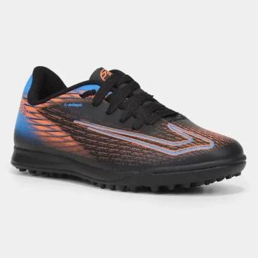 Imagem de Chuteira Society Topper Strike IV - Preto+Coral