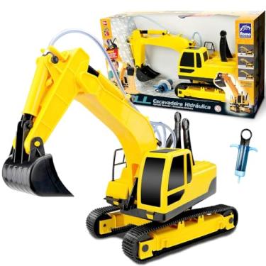 Imagem de Brinquedo Realista Carrinho Retroescavadeira 52cm Alavancas para Controlar a Pá