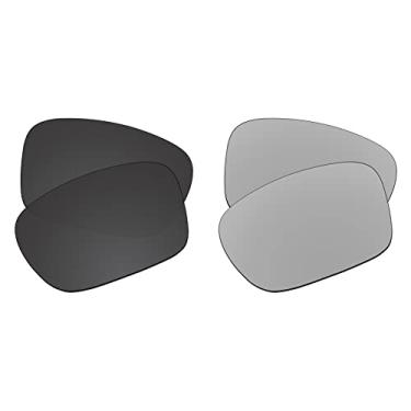 Imagem de EZReplace Lentes de reposição para óculos de sol Oakley Holbrook XL OO9417 (lentes polarizadas) - Armação Oakley Holbrook XL (preto carbono + prata metálico)