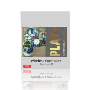 Imagem de Play+ Wireless Controller Compatible with PS4/Slim/Pro Beautiful Gamepad with Double Vibration/6-Axis Motion Sensor/Audio Function. (GTA)