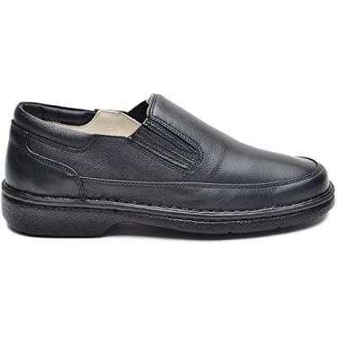 Imagem de Sapato Masculino Social De Couro Confort (Preto, BR, Adulto, Numérico, 47)