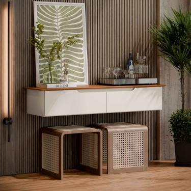 Imagem de Aparador Buffet Suspenso Sala Flow Eros 2 Portas OffWhite - Rede Móveis