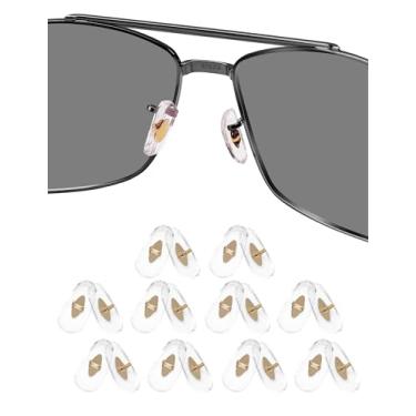 Imagem de 10 pares de almofadas de nariz de substituição para óculos de sol Ray-Ban Aviator RB3025 RB3026 RB3044 RB3261 RB3483 Clubmaster RB3016 - Transparente